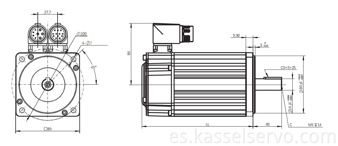 Z8A 400V 1.0KW 90mm